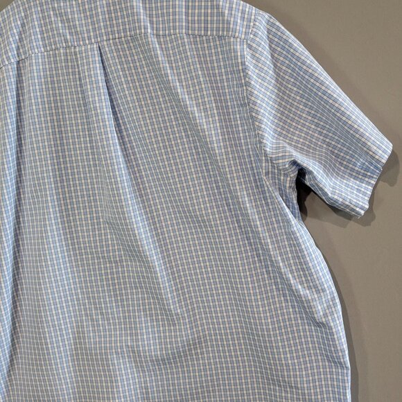 L.L. Bean Men's Wrinkle Resistant Short Sleeve Button Down Plaid Shirt XL Cotton - Picture 13 of 16